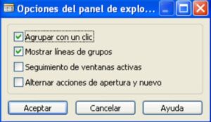 Panel de exploración Navision 2