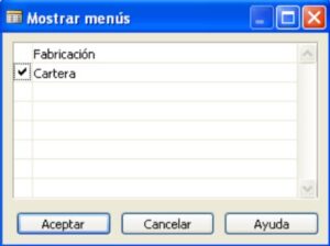 Panel de exploración Navision 3