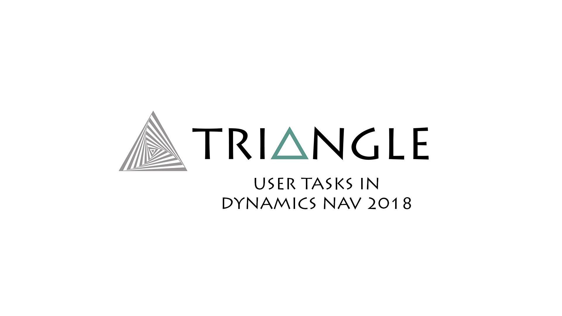 user tasks Dynamics NAV 2018