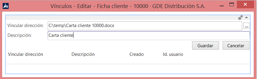Vínculos de registro Dynamics NAV 4