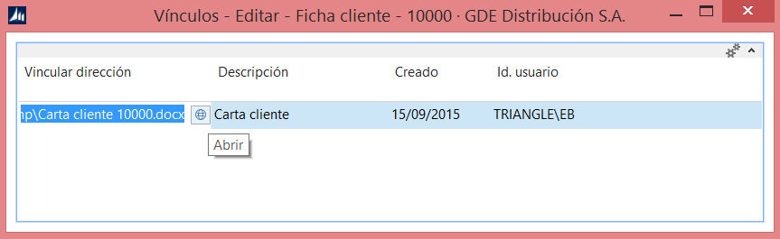Vínculos de registro Dynamics NAV 5