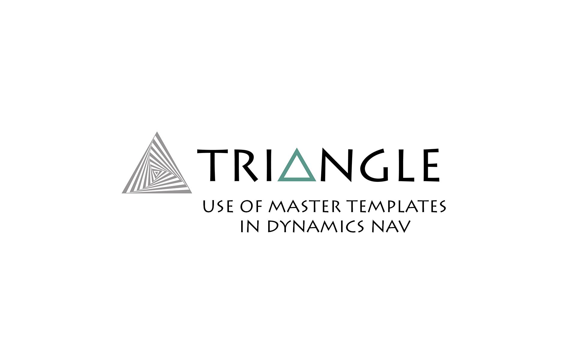 Use of master templates in Dynamics NAV
