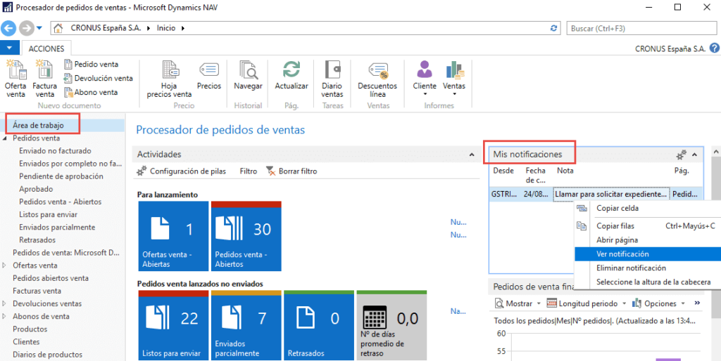 Notas dynamics NAV 6