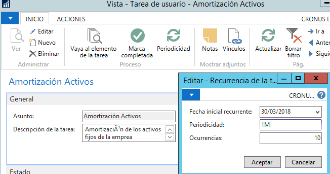 Tareas de usuario Dynamics NAV 3