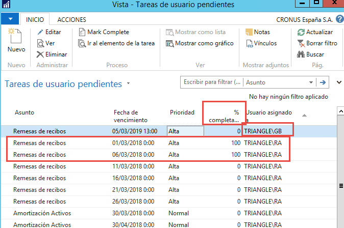 Tareas de usuario Dynamics NAV 7