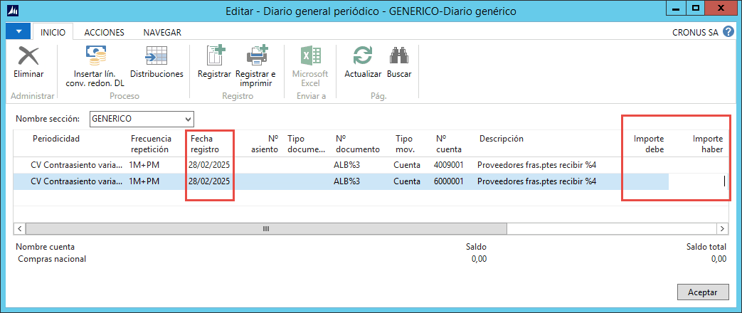 Diarios Periodicos Dynamics NAV 2