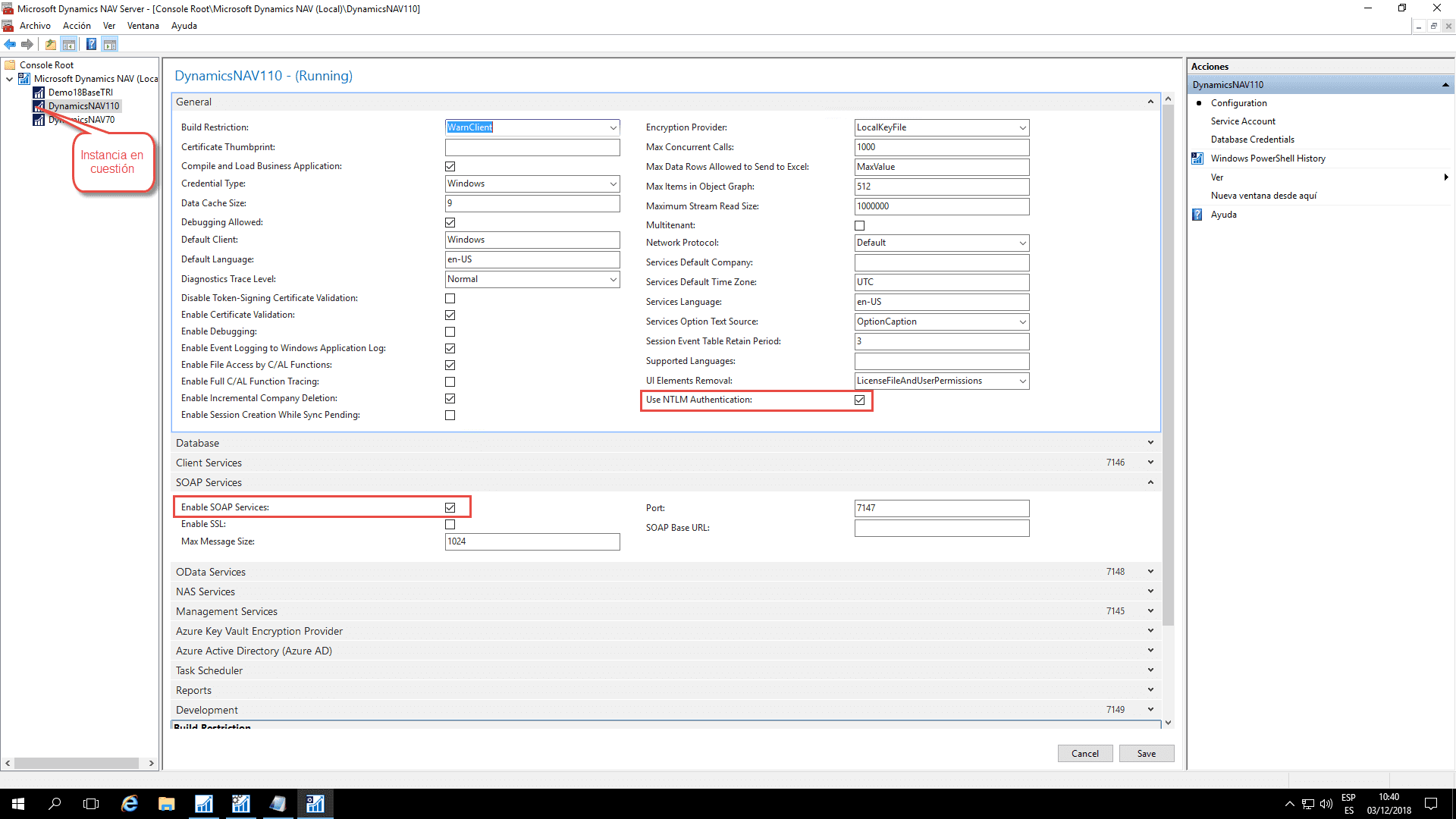 Soap Services Dynamics NAV 2