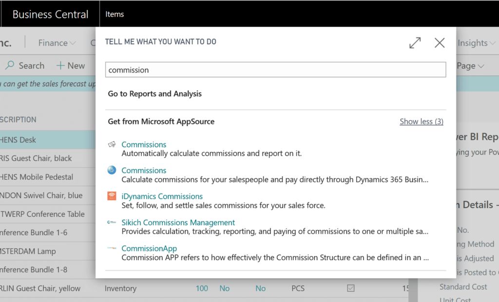 Appsource - april relase business central