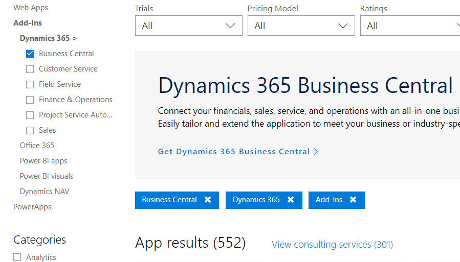 Business Central price